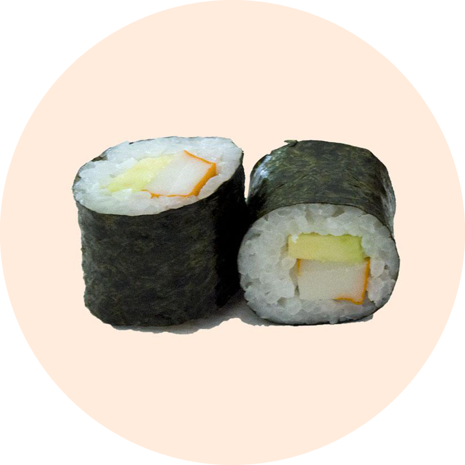 Maki de Aguacate y Surimi Maki de Aguacate y Surimi