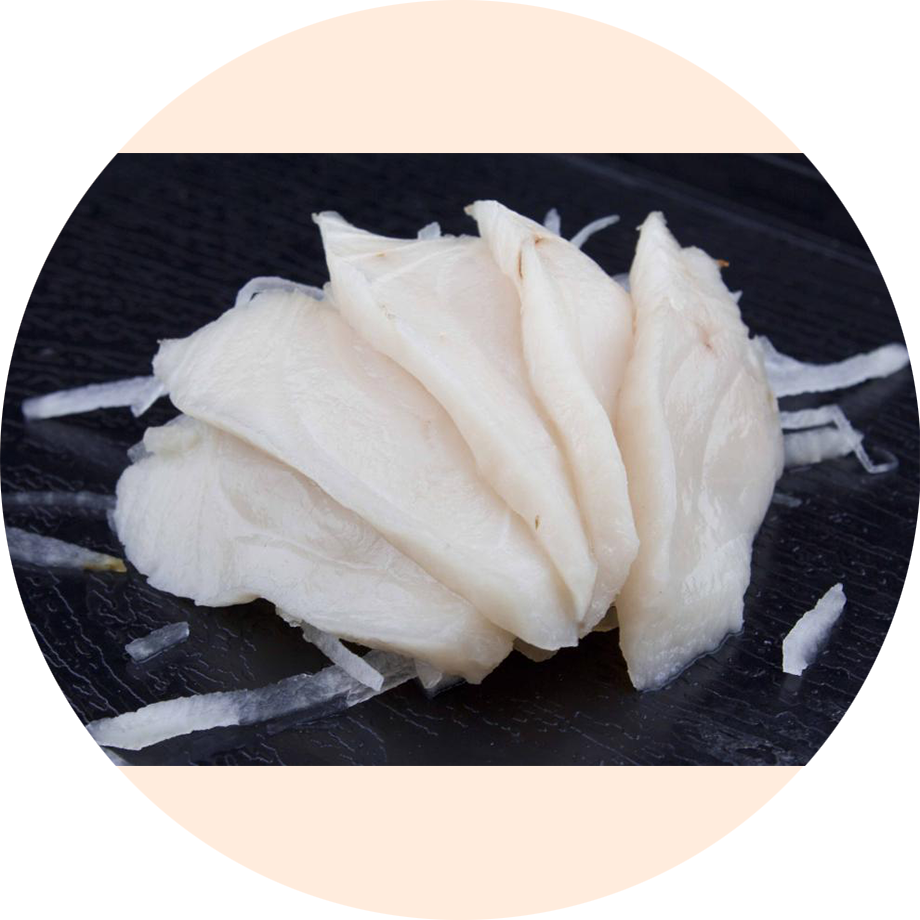 Sashimi de Pez Mantequilla Sashimi de Pez Mantequilla