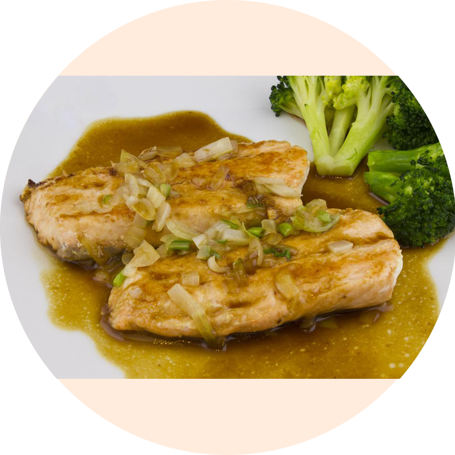 Salmón Teppanyaki Salmón Teppanyaki
