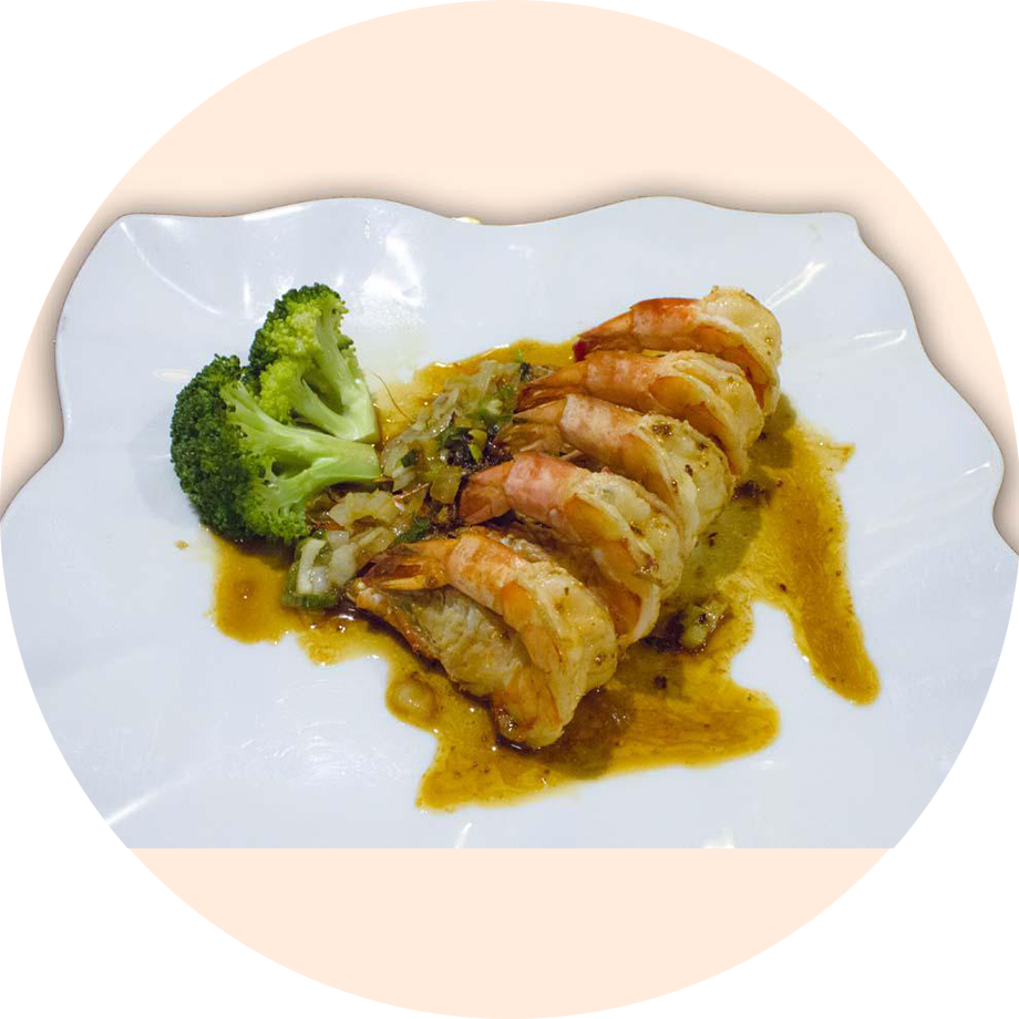 Langostinos Teppanyaki Langostinos Teppanyaki