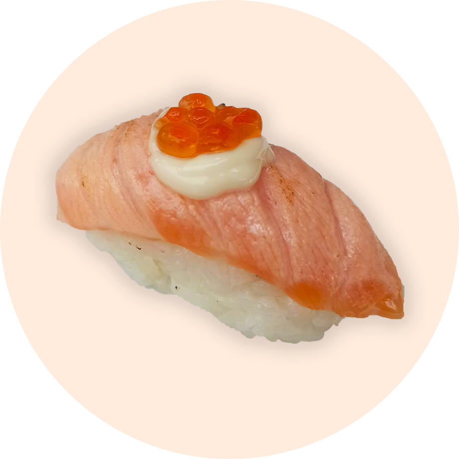 Nigiri de Salmón Flambeado Nigiri de Salmón Flambeado