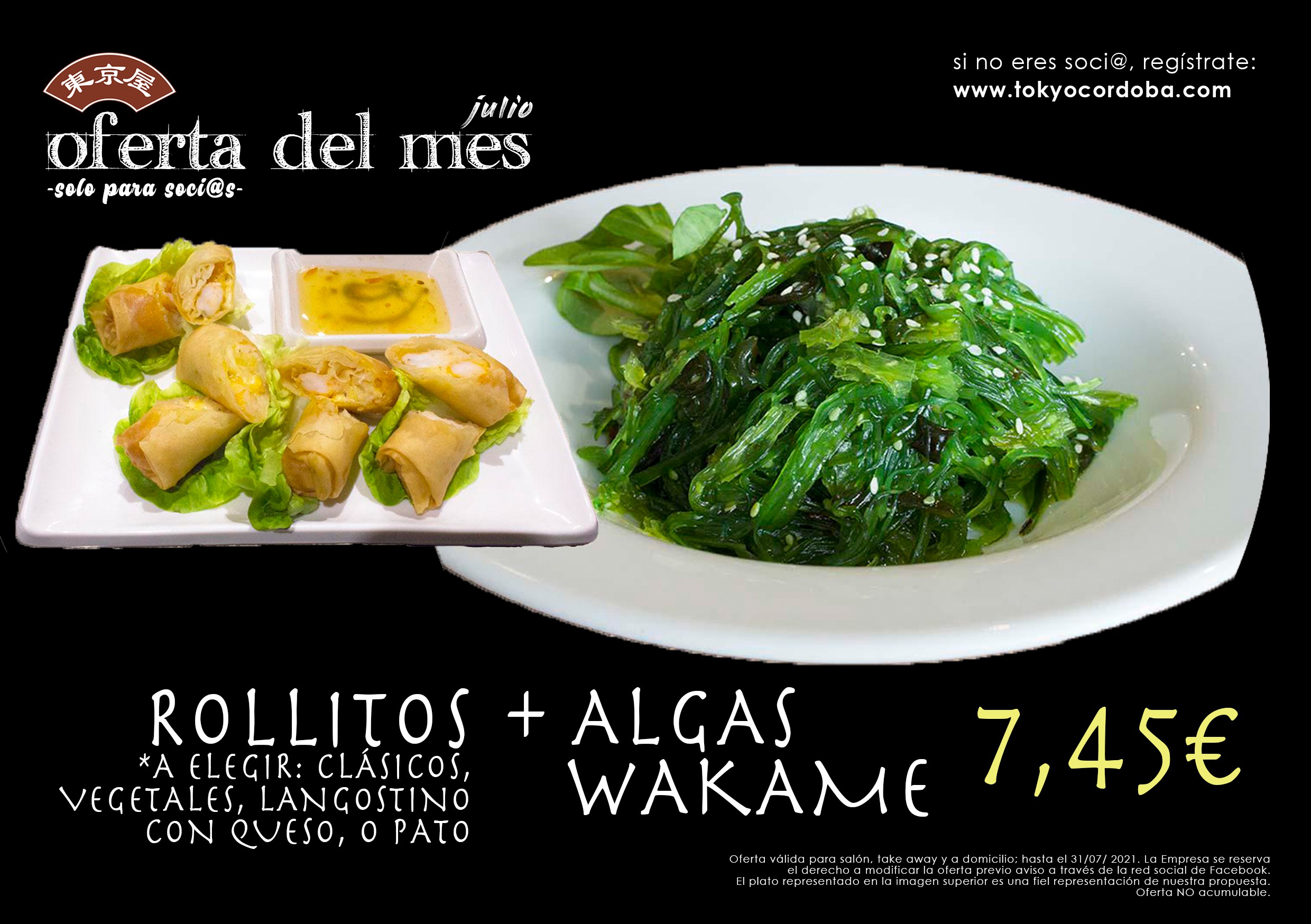 Wakame y Rollitos Langostino Wakame y Rollitos Langostino