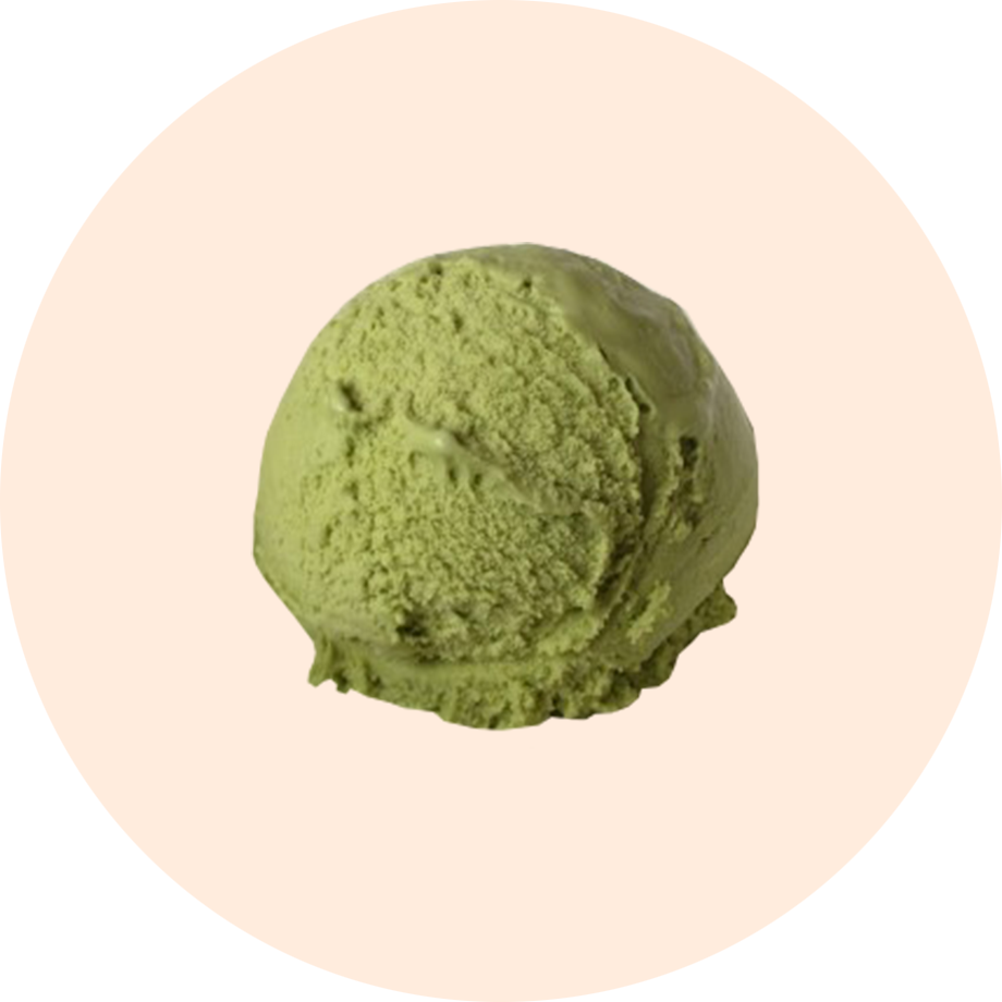 Helado de té verde